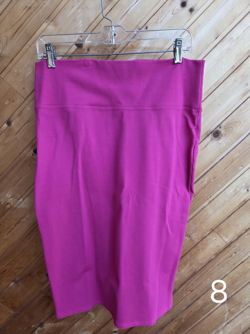 Women's Bright Pink Stretch Pencil Skirt